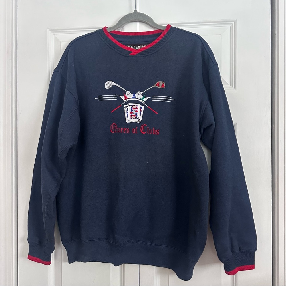 Vintage Great American “Queen of Clubs” Crewneck
